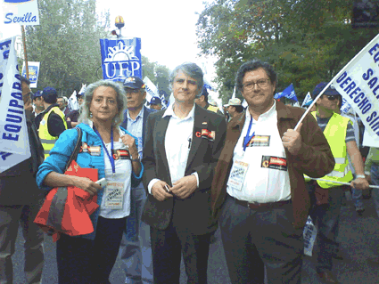La delegación de Ciudadanos en la manifestación del 18 de octubre
